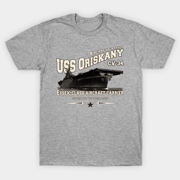 USS ORISKANY CV-34 aircraft carrier veterans T-Shirt by comancha